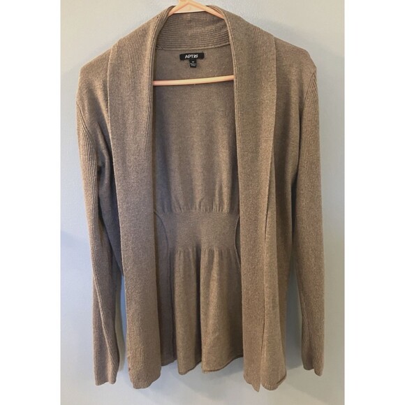 Apt. 9 Sweaters - APT 9 Light Brown Women's Open Front Cardigan M